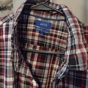 Mens 2xl Apt 9 Premier flex slim fit button down long sleeve shirt